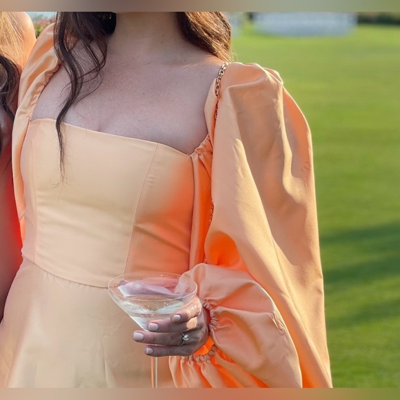 WANDERING duchesse mini puff sleeve dress - Picture 4 of 4